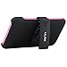iPhone 6S Plus Case, ULAK Slim Dual Layer Rugged Hybrid Protective Cover with Kickstand and Swivel Belt Clip Combo Holster for Apple iPhone 6S Plus & iPhone 6 Plus 5.5 inch (Black/Hot Pink)