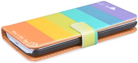 For LG G2 Case, CaseEver Rainbow Pattern Fashion Slim Premium PU Leather Wallet Folio Flip Protective Case Cover Skin for LG G2, Book Style Stand Feature & Credit Card Slots Holder for LG G2 (Rainbow)