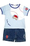 Infant Boys 2pc Play Ball Baseball Denim Short Set.