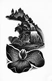 WATERFALL poster print. Paul Landacre, wood engraving from the book FLOWERING EARTH, 1939. (Print measures 11x17 inches).