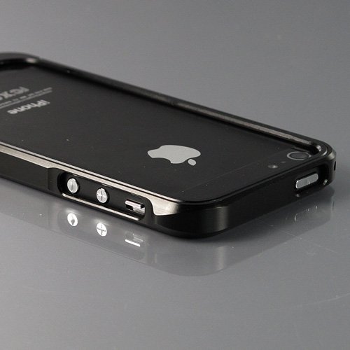 i-Beans【全10色】iPhone5用 高級アルミバンパー アイフォン5対応バンパーケース スライド式 ブラック Metal bumper for iPhone 5（7900-2）