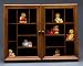 Wall Mounted Wood Curio Cabinet Double Glass Door Reviews
