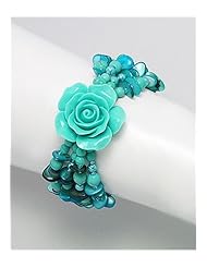 Rose Resin Bracelet In Zinc