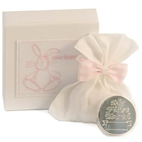 Kitted Out Boo Bunny My First Tooth Silver PlateSilver PlateSilver Plated Box In Keepsake Box (Pink)