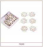 Produkt-Bild: Streudeko Schneeflocken Glitter wei&szlig; 4cm 18 St&uuml;ck