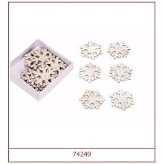 Streudeko Schneeflocken Glitter wei� 4cm 18 St�ck