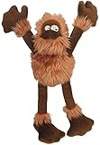 goDog Crazy Tugs Sasquatches with Chew Guard Technology Tough Plush Dog Toy, Large, Brown
