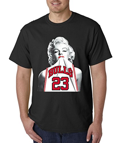 New Way 193 - Unisex T-Shirt Marilyn Monroe Bulls 23 Michael Jordan