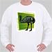 Sweatshirt with australia, ostrich, emu, bird, black Small White