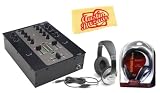 Stanton M-203 Entry-Level Two-Channel Performance Mixer Bundle with Stagg SHP-2300 Headphones and Polishing Cloth