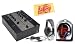 Stanton M-203 Entry-Level Two-Channel Performance Mixer Bundle with Stagg SHP-2300 Headphones and Po