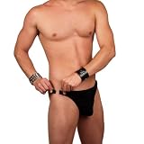 Sous-Vêtement Noir pour homme G-string à ouverture rapide de la Collection Gregg Homme grandeur Large.