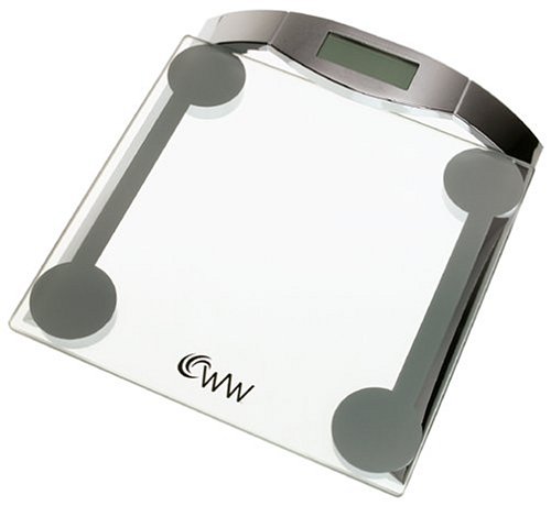 Childrens Toyshop  Health & Personal Care : Weight Watchers Glass Platform Scale, Chrome