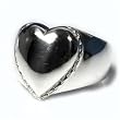 Sterling Silver Ring - Heart - Size: 6-10 Sterling Silver Ring - Heart - Size: 6-10