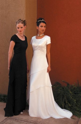informal wedding dress in short sleeve styles