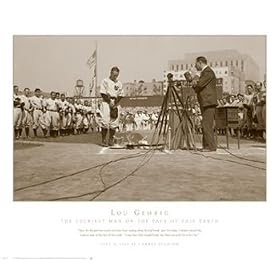 Lou Gehrig, the Luckiest Man on the Face of This Earth Art Poster Print, 32x28
