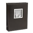 200-Photo Faux Leather Album with Metal Frame - Brown