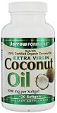 Jarrow Formulas Coconut Oil (Extra Virgin), 100% Certified Organic, 120-Soft Gels