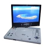Feastronics 10.2 Multiregion Swivel Screen Portable DVD Player with Dual Digital (Freeview, DVB-t) and Analog TV Tuners and Recorder, Nintendo Retro Games Player with 300 Games, headrest bag, FM transmitter