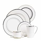 Lenox Columbus Circle Platinum Banded Bone China Salad Plate