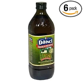 Davinci Premium Extra Virgin Olive Oil, 34-Ounce Bottles (Pack of 6)