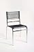 4 Black/Chrome Finish Bungie Low Back Stacking Chair By Euro Style Furniture
