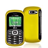 Yellow Rubberized Snap-On Hard Skin Case Cover for LG Octane VN530 New By E ....