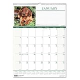 HOUSE OF DOOLITTLE / HOD3652 / Puppies Wall Calendar, Monthly, 12 x 16-1/2 / Sold as 1 EA