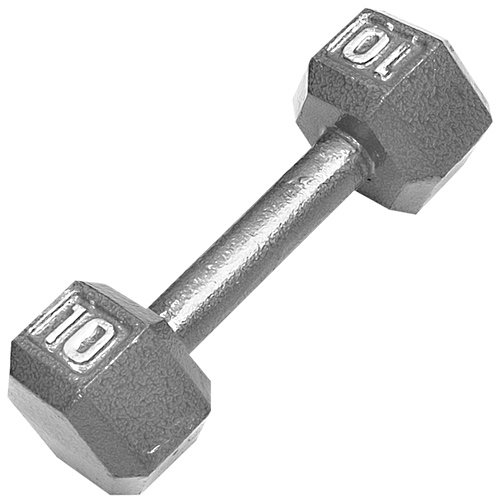 CAP Barbell 10 lb. Solid Gray Hex Dumbbell - Single