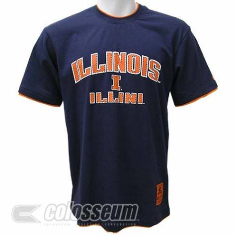 Buy Men's University of Illinois Fighting Illini 'Icon Double Layer' S S Tshirt
