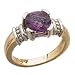 Two Tone Checkerboard Amethyst Fashion Ring