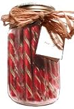 Gift Jar: Strawberry Old Fashion Candy Sticks