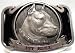 Pit Bull Dog Enamel Pewter Belt Buckle
