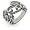 Eve's Addiction Elegant Sterling Silver Antique Scroll Ring, 6