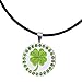 Giggle Golf Bling Golf Ball Marker With Golf Necklace for Women (Four Leaf Clover)