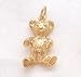 Jewelry : 14kt Yellow Gold Bear Charm. 3-Dimensional