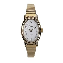 TIMEX Women's Gold-tone Analog Watch with Expansion Bracelet. Model: H2Y502