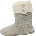 PajamaMania Women's Pressed Fleece Slipper boots with Rubber Sole and Velcro Closure