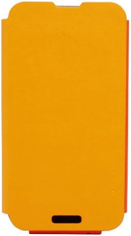 Arevo Lg Optimus G Pro Slim Flip Cover Pu Leather Case with Magnetic Closure and Card Slot for Lg-f240 (Yellow)