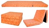 Klappmatratze 80x195x10cm orange Reisebett Gästebett Campingbett NEU