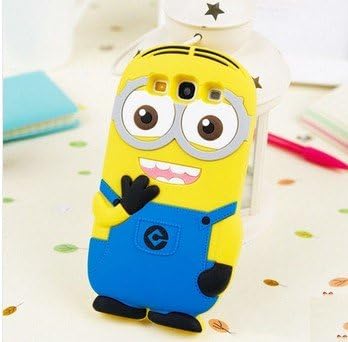 Fashional 3D silicon material Despicable Me Yellow Minion Phone Case for Samsung Samsung Galaxy S3 i9300 (style-2)