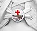 ALLERGIC I Carry an EpiPen Medical Alert Symbol Pair of 1 inch Shoe Tag Charms
