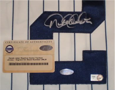 Derek Jeter Autographed New York Yankees Majestic Jersey W COA