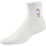 White NBA Logoman 10-13 Quarter Socks