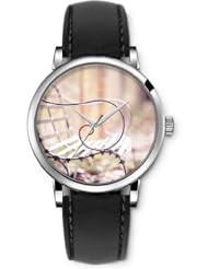 SPRAWL Aanalog Fashion Series Silver Ladies Watches of Genuine Black Leather Strap,Unique Wrist Watch for Women Girls Designed with Metal bench