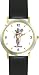 Angel Statue - WATCHBUDDY&reg; DELUXE TWO-TONE THEME WATCH - Arabic Numbers - Black Leather Strap-Size-Children's Size-Small ( Boy's Size & Girl's Size )