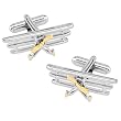 Men's Tri-Plane Metal Cufflink by Umo Lorenzo in Silver