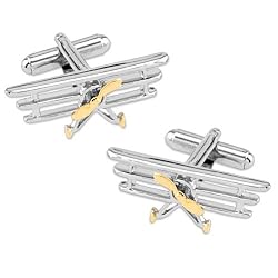 Men's Tri-Plane Metal Cufflink by Umo Lorenzo in Silver