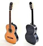 Produkt-Bild: 4/4 Konzertgitarre Akustik Gitarre Natur-Grau mit massiver Decke