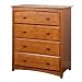 Beatrice 4 Drawer Chest / Dresser - Oak